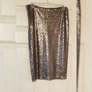 Silver Sequin Skirt- Rosette brand.